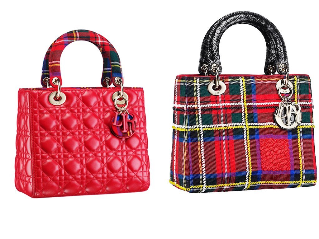 Dior-Red-Lady-Dior-Tartan-Bag-2013