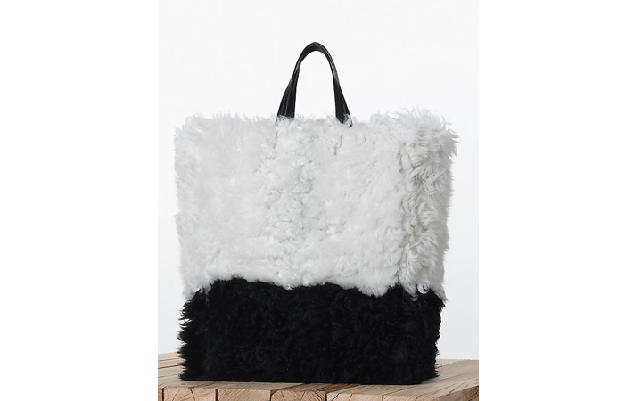 celine-Bi-Cabas-in Shearling-Black-and-White-1