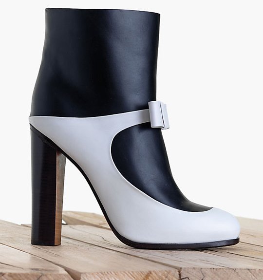 Celine-Bow-Classic-Boot-In-Shiny-Calfskin-Black-White-1