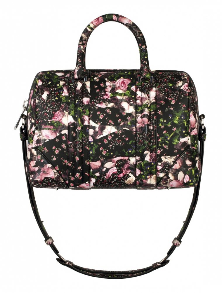 Medium Lucrezia bag in roses camouflage print nappa leather