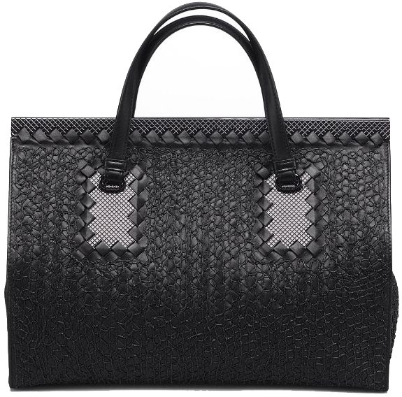 Bottega-Veneta-Nero-Intreccio-Tricot-Raffia-Bag-1