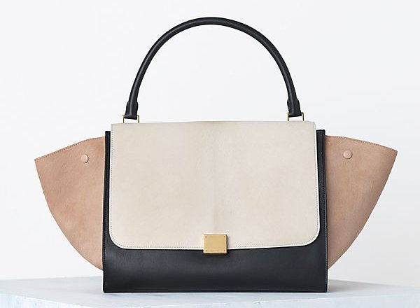 Celine-Trapeze-handbag-in-Multicolour-Pony-Calfskin-Cream