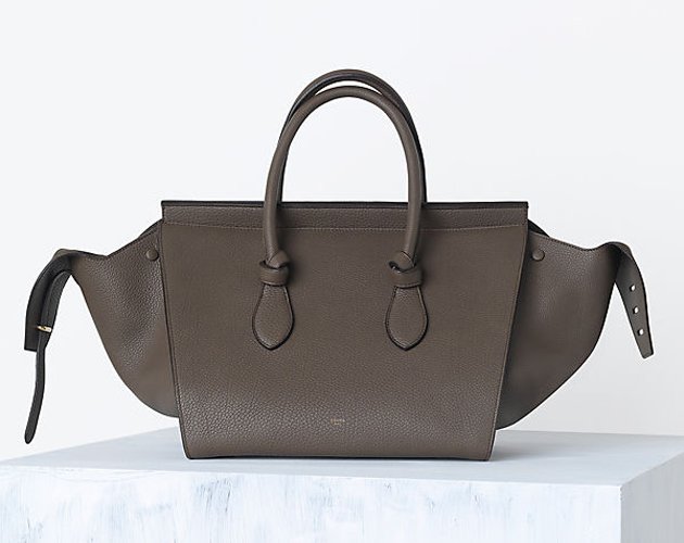 Celine-Tie-handbag-in-Crisped-Calfskin-Dark-Khaki