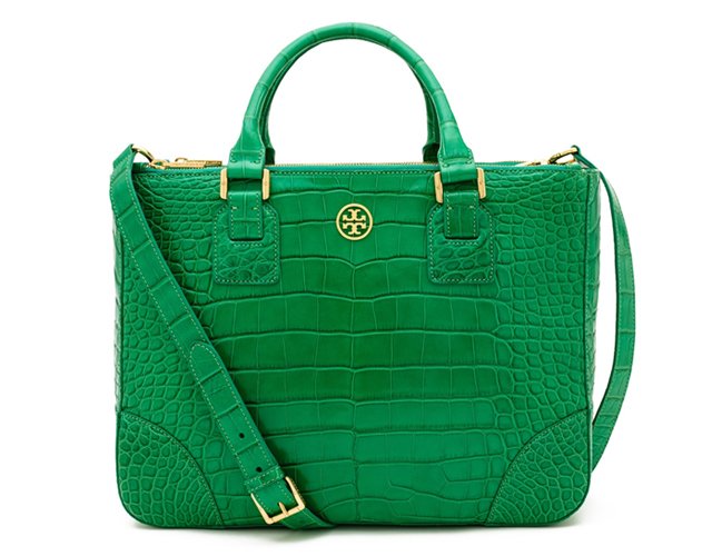 Tory Burch Robinson Double Zip Tote in Alligator Leather