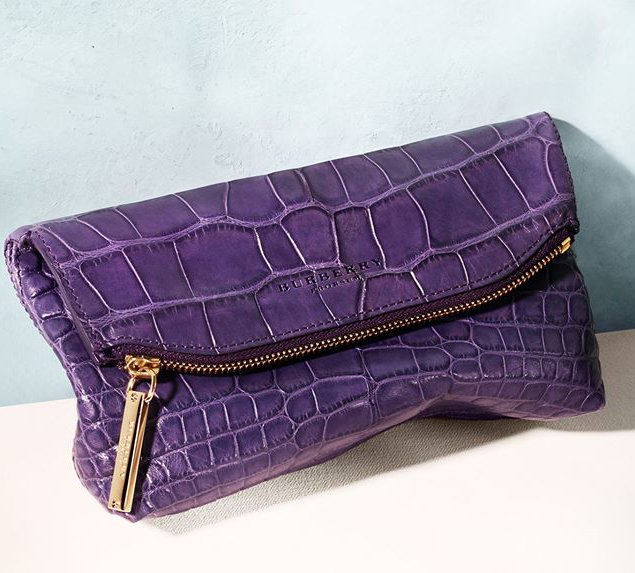 Indigo folded clutch