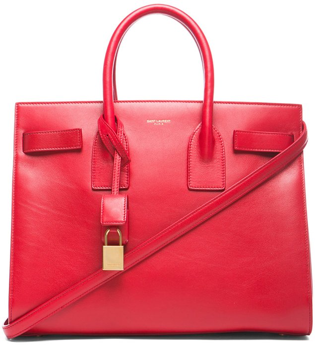 Saint-Laurent-Small-Sac-De-Jour-Carryall-Bag-Red