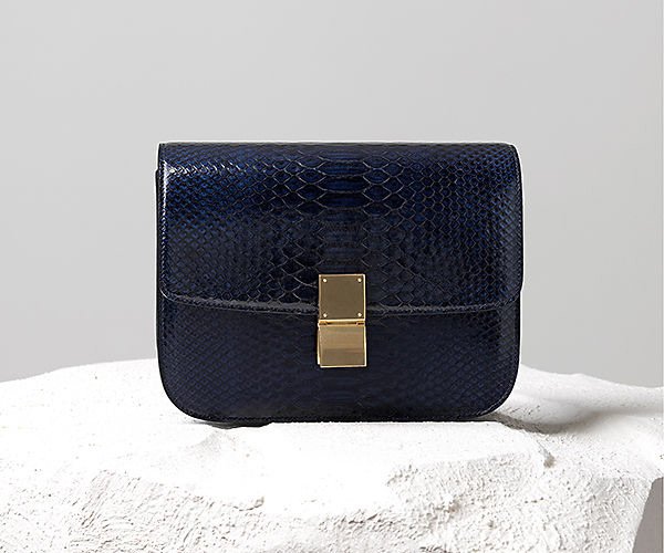 Celine-Classic-Handbag-Midnight-Python