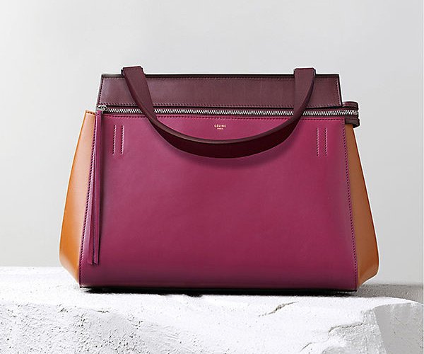 Celine-Edge-Handbag-Orchid-Multicolour-Calfskin-Satin