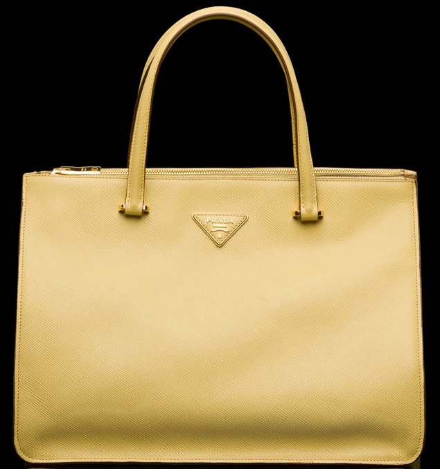 Prada-Saffiano-Cuir-Tote-yellow