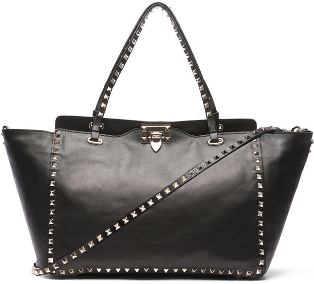 Valentino-Rockstud-Trapeze-Tote-Black