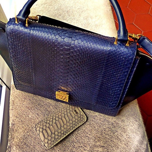 Celine-Trapeze-Bag-Blue-Croco