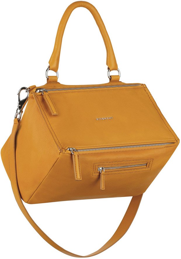 Givenchy-Small-mustard-grained-leather-Pandora-bag