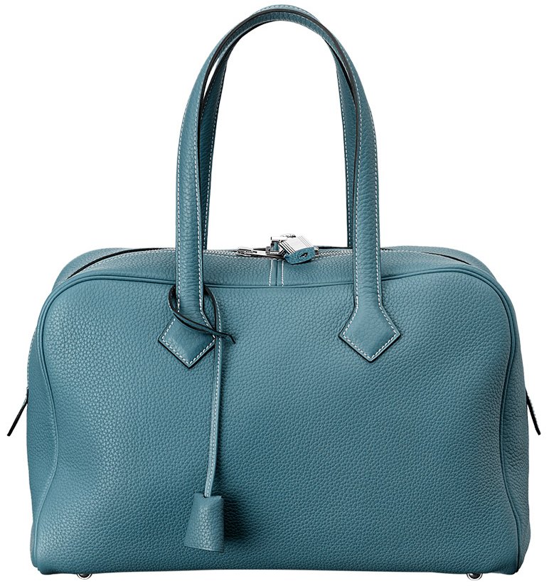 Hermes-Victoria-II-Tote-Denim-Blue