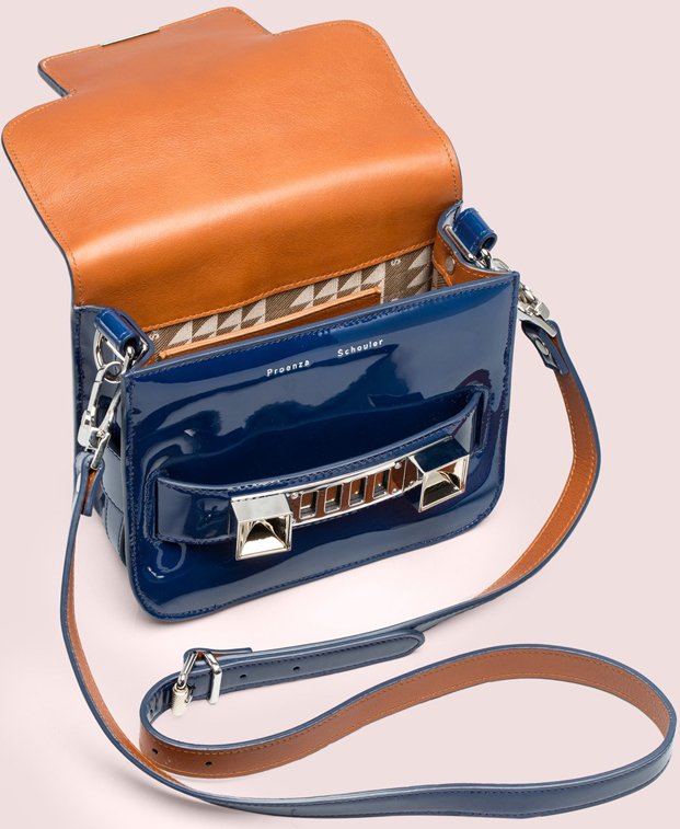 Proenza-Schouler-PS11-Tiny-Bag-Blue-Patent-interior