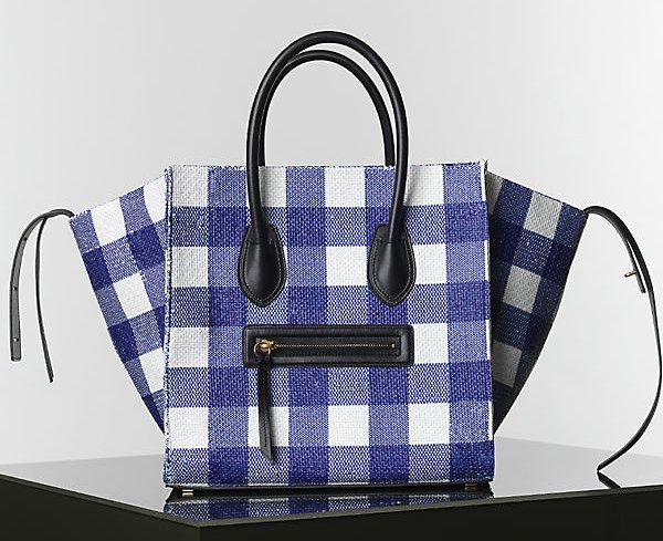 Celine-Blue-and-White-Gingham-Phantom-Tote