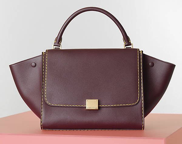 Celine-Burgundy-Trapeze-Bag