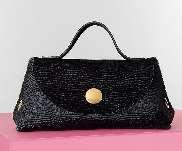 Celine-Orb-Clutch-in-Black-Astrakhan