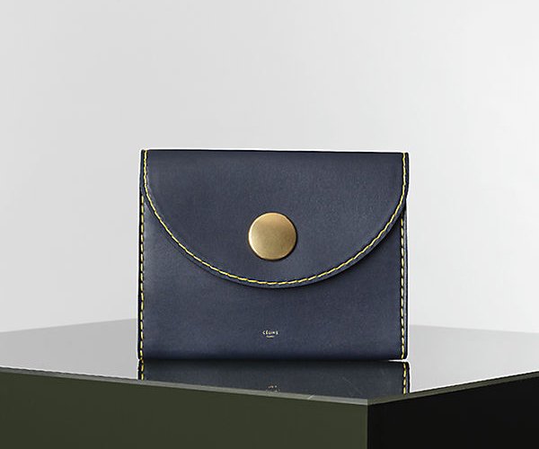 Celine-Orb-Clutch-in Navy-Blue