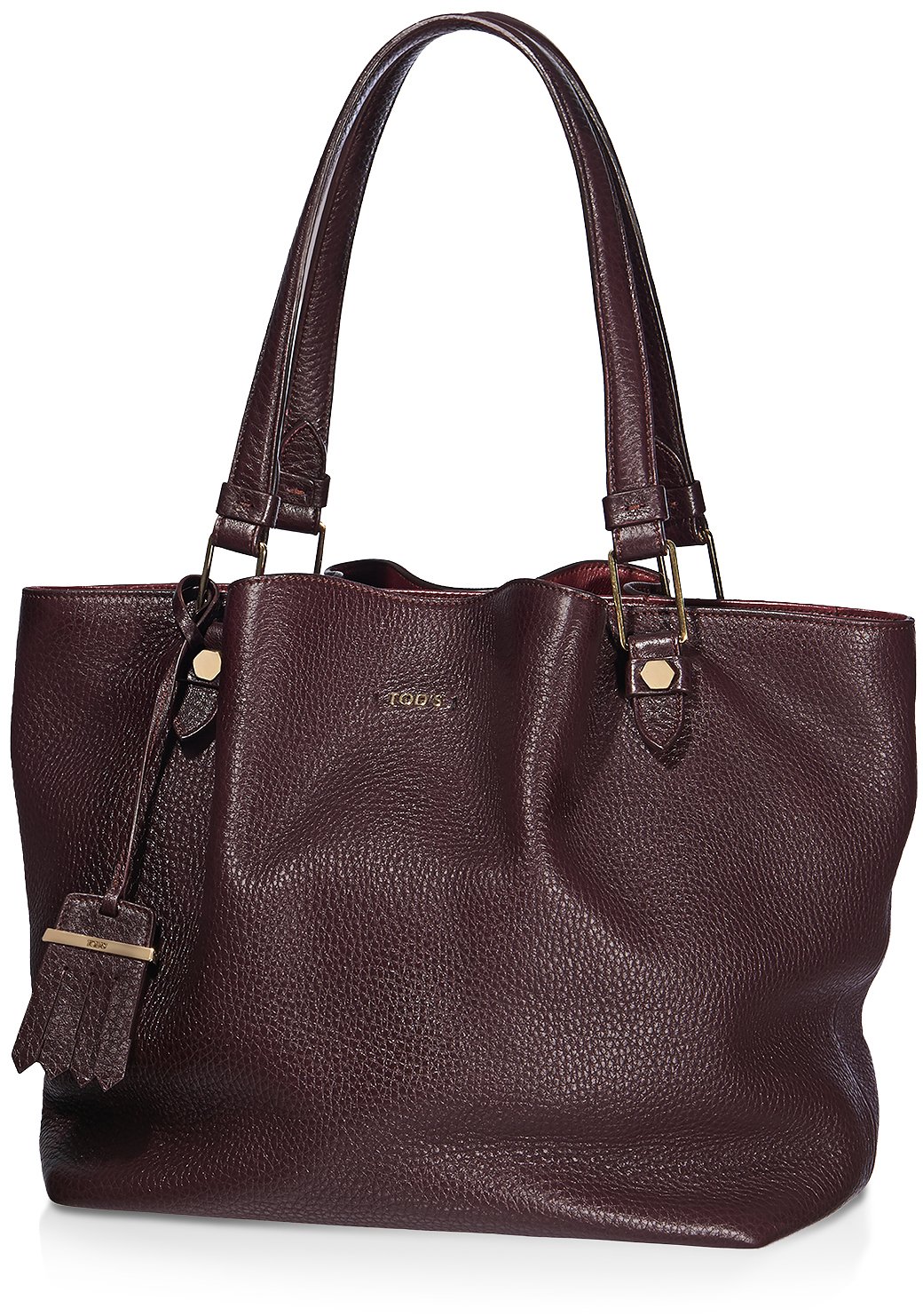 TodsMedium-Flower-Bag-brown