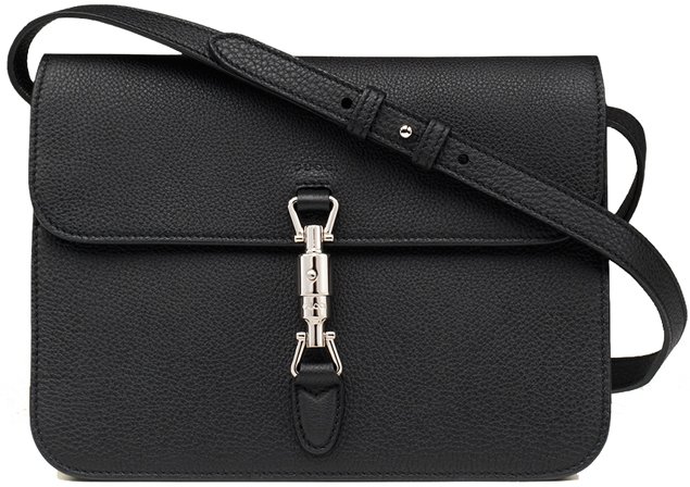 Gucci-Jackie-Flap-Bag-Black