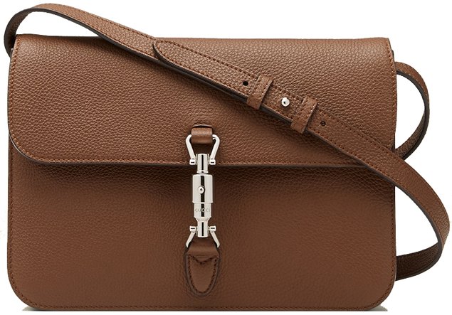 Gucci-Jackie-Flap-Bag-Brown