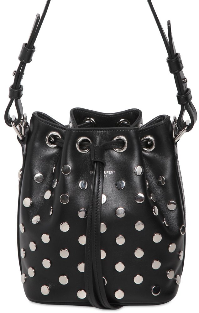 Saint-Laurent-Small-Emmanuelle-Bucket-Dotted-Bag