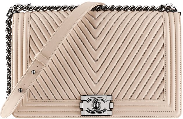 Chanel-Large-Flap-Bag-With-Herringbone-Quilted-Embroidered-With-Thin-Chains