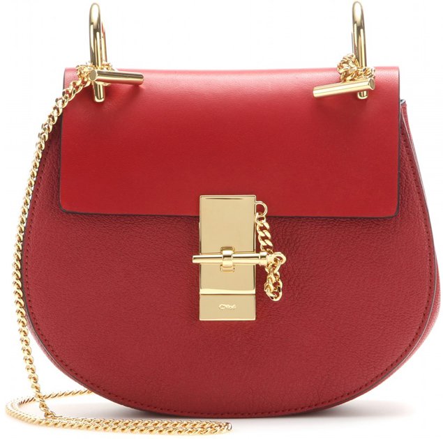 Chloe-Drew-Shoulder-Bag-Red