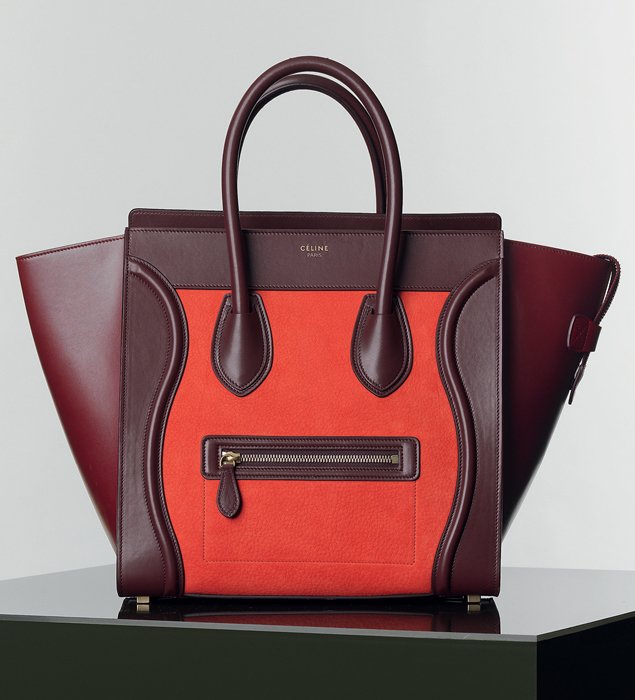 Celine-MINI-LUGGAGE-HANDBAG-IN-VERMILION-NUBUCK-CALFSKIN