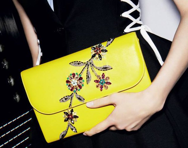 Dior-Jaune-Vif-flap-clutch