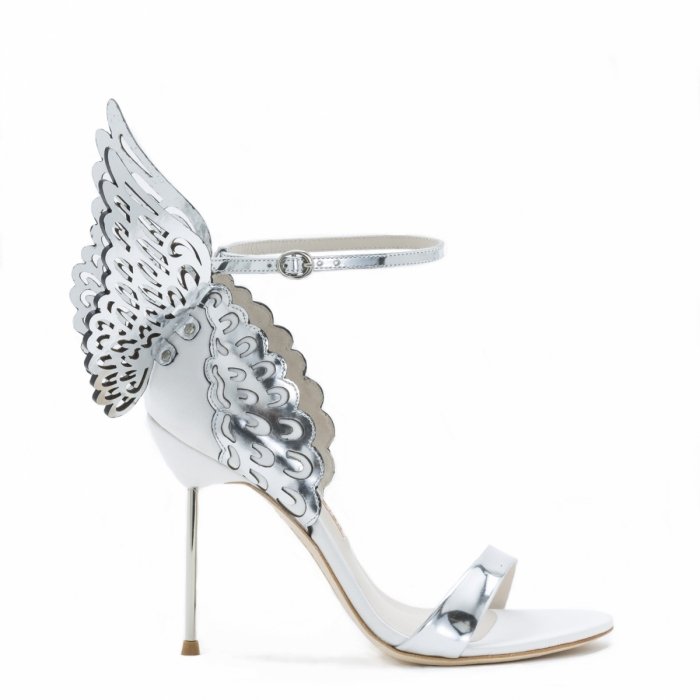 Sophia Webster Evangeline White and Silver Sandal