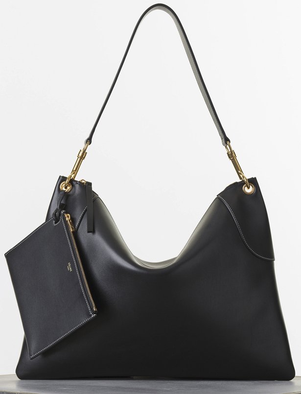 Celine-Flatbag-with-Pouch-in-Black-Natural-Calfskin