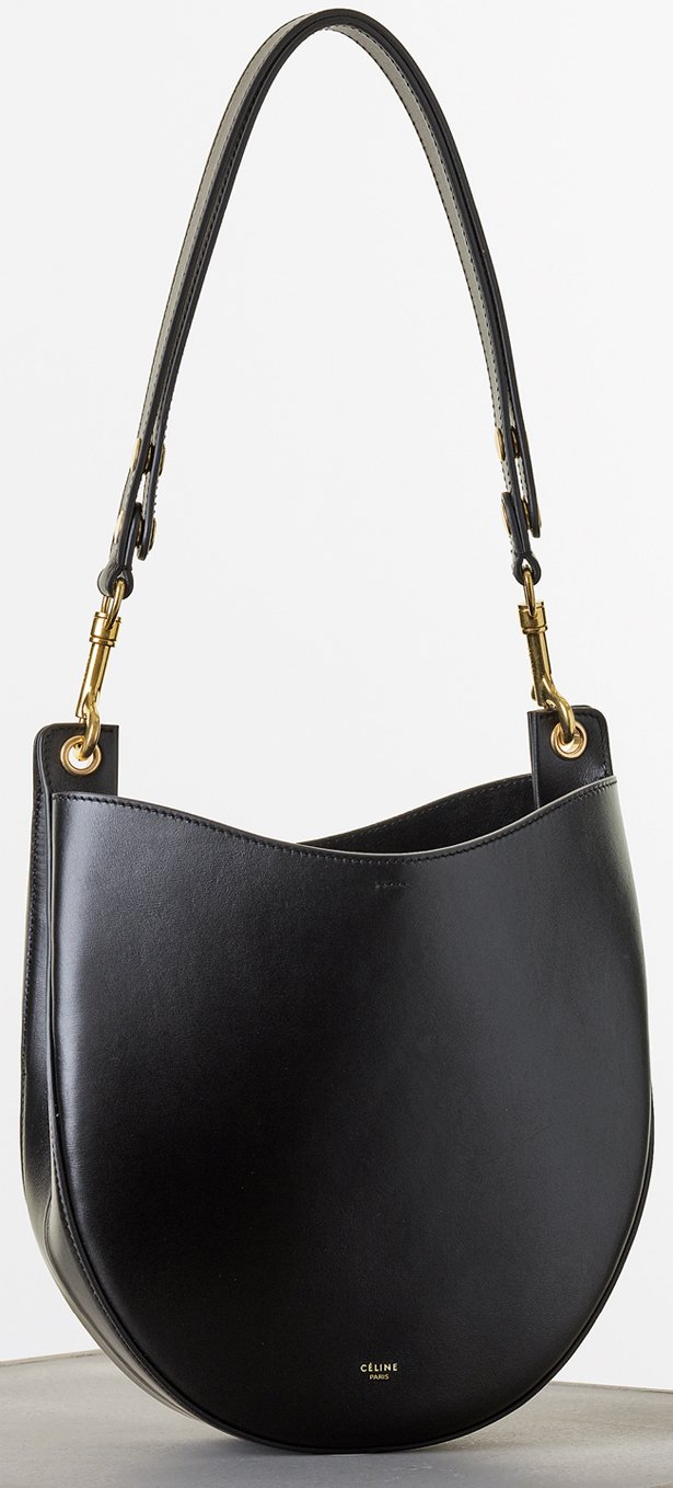 Celine-Small-Hobo-Handbag-in-Black-Palmelato-Calfskin