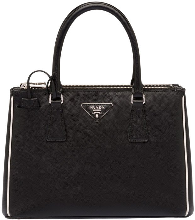 Prada-Saffiano-tote-with-trim-black