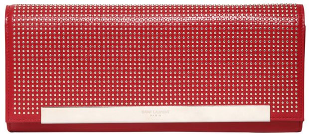 Saint-Laurent-LUTETIA-MICRO-STUDS-LEATHER-CLUTCH