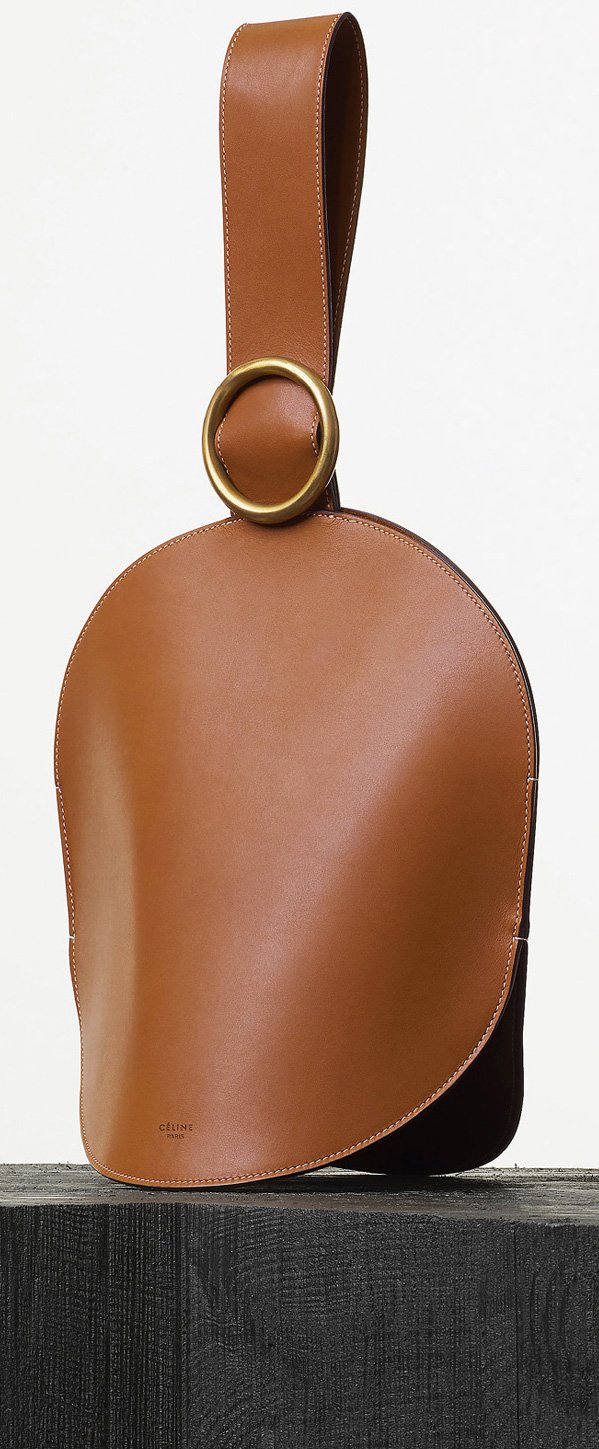 Celine-Curved-Clutch-in-Tan-Natural-Calfskin-