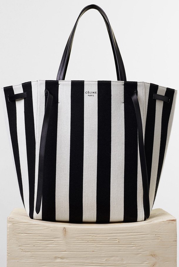 Celine-Medium-Cabas-Phantom-in-Textile-with-Natural-and-Black-Stripes