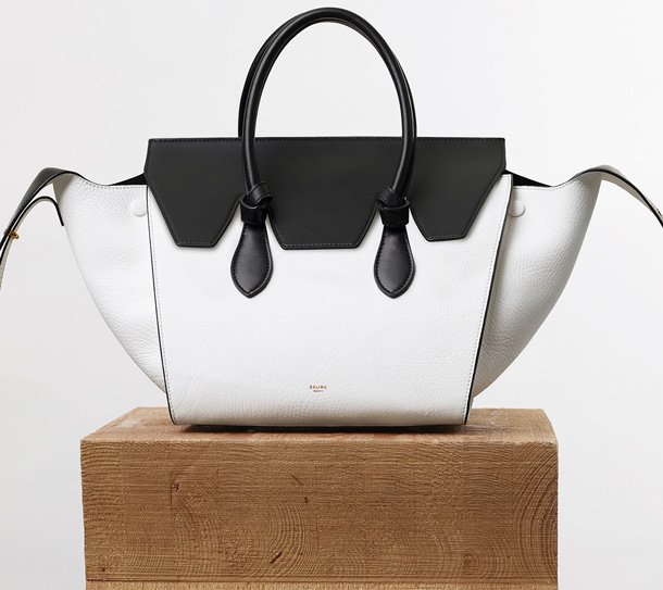 Celine-Mini-Tie-Handbag-in-White-Elephant-Calfskin