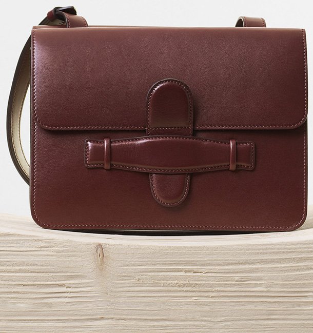 Celine-Symmetrical-Bag-in-Burgundy-Natural-Calfskin