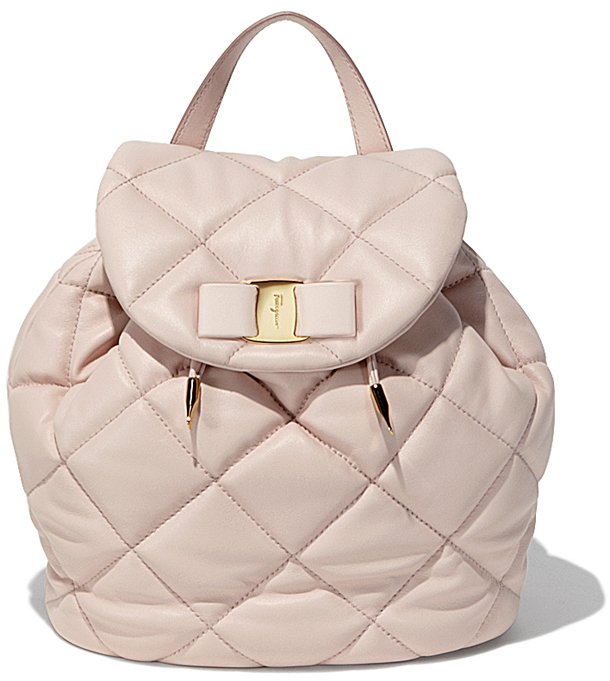 Salvatore-Ferragamo-Quilted-Backpack-Beige