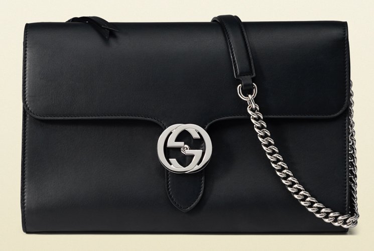 Gucci-Interlocking-Shoulder-Bag-black