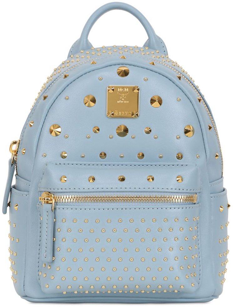 MCM-Extra-Mini-Stark-Leather-Backpack-blue