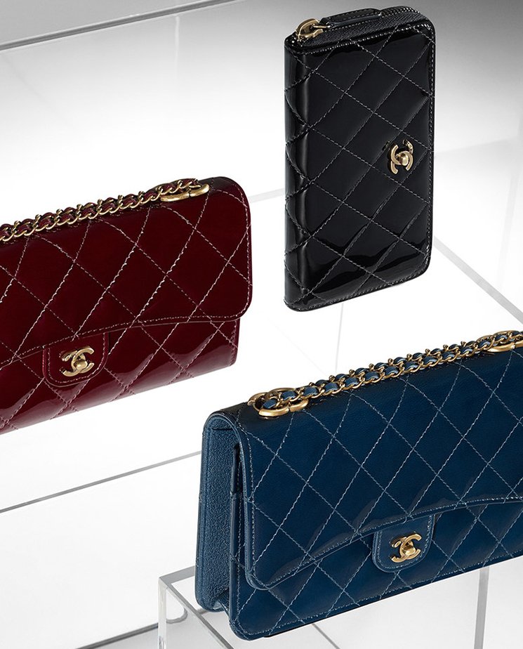 Chanel-Patent-Quilted-Wallet-On-Chain-3