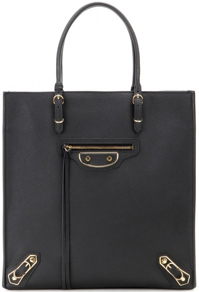 Balenciaga-Papier-A5-Metallic-Edge-leather-tote