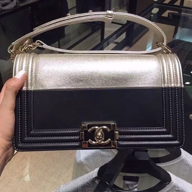 Boy-Chanel-Silver-Black-Flap-Bag