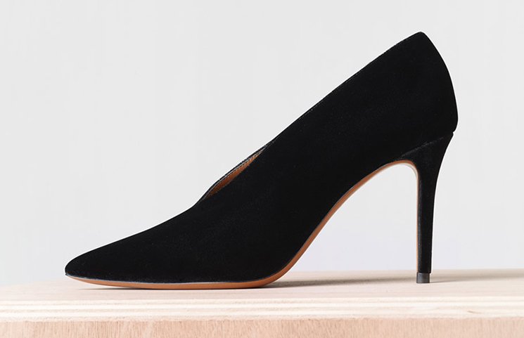 Celine-Essential-V-Neck-Pump-in-Velvet