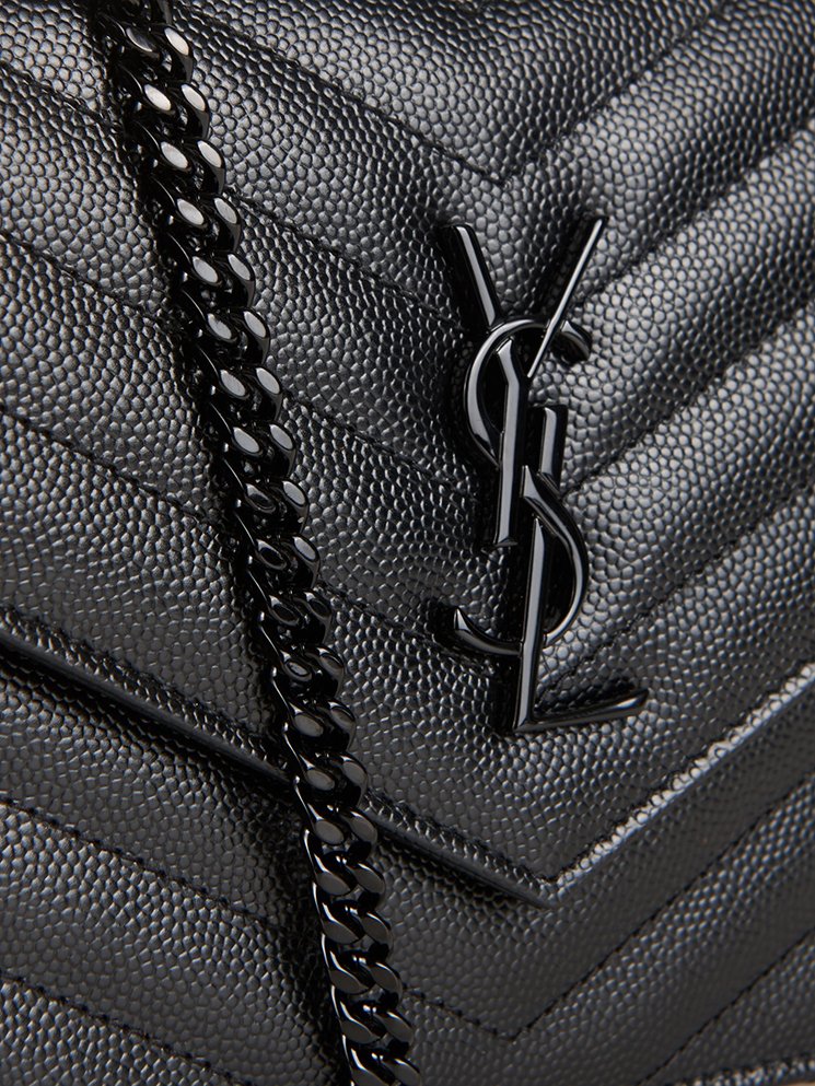 Saint-Laurent-Monogram-Black-Chain-Shoulder-Bag-9