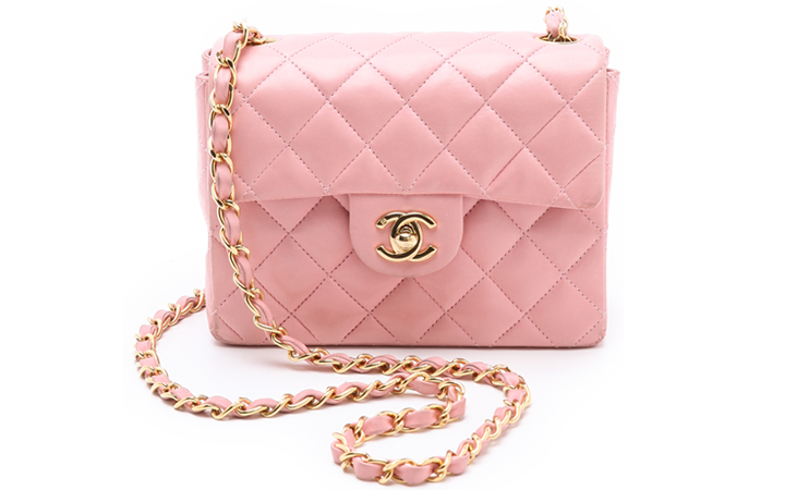 chanel mini classic flap in pink thumb 1