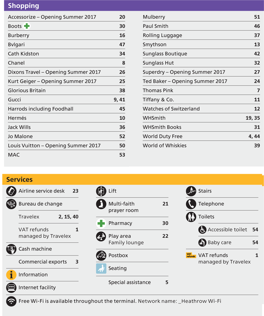 Heathrow_t3-map-legenda