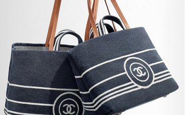 Chanel denim tote thumb